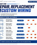 Deutsch DT Connector Kit Bundle With IP68 Waterproof 2 3 4 6 8 12 Pin Plugs repair and custom wiring guide chart.