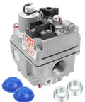 Gas Valve 720000 BTU H High Flow Furnace Valve Replacement For 700 Series with fittings and knobs