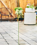 Before and after comparison of pavers treated with Hella Tough Semi Gloss Stone Sealer For Natural Stone Pavers Tile And Concrete With A Smooth Wet Look Finish That Keeps Oil And Water Spills At Bay Indoors Or Out Using A Water Based Formula For Serious Daily Protection In A One Gallon Size.