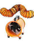 Powerful 12-Inch High Velocity Portable Blower Fan with 33ft flexible duct hose industrial exhaust ventilator