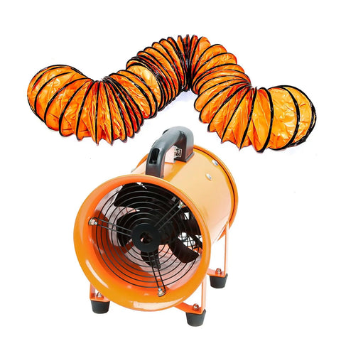 Powerful 12-Inch High Velocity Portable Blower Fan with 33ft flexible duct hose industrial exhaust ventilator