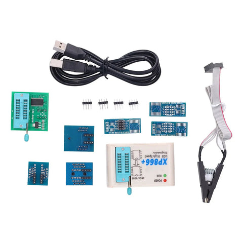 Pro Grade High Speed USB SPI Flash Programmer Kit for BIOS Chips and EEPROMs XP866 Universal Programmer with cables and adapters