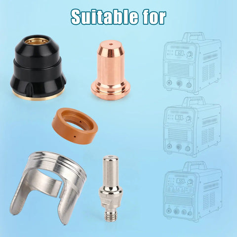 IPT60 Plasma Cutter Consumables Kit 23 Piece Replacement Set With Electrodes Nozzles Swirl Ring Retaining Cap Stand Off