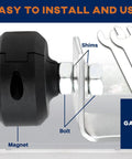 Two Pack Sliding Gate Opener Magnets With Installation Wrench for Magnetic Limit Switches, black magnet with bolts and wrench