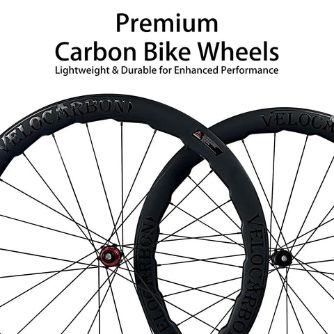 700C Disc Brake Carbon Wheelset For Road Bikes Tubeless Ready Clincher 50mm Deep V Shaped Rim 27mm Internal Width Ultra Lightweight
