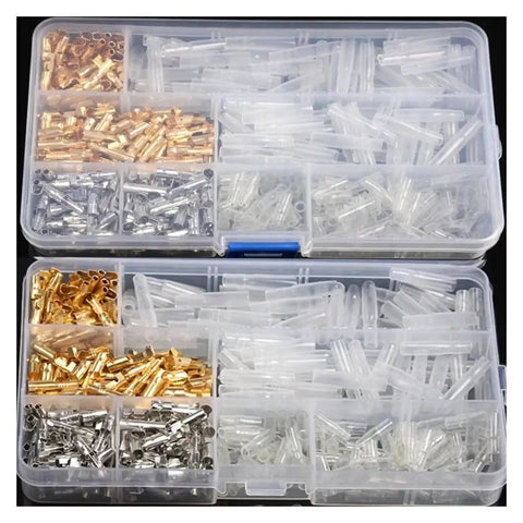 Heavy Duty Male Female Wire Box Insulated Cable Connector 3.9mm Electrical Crimp Terminals Assorted Kit in storage case
