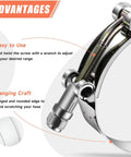 WYSIWYKA 4-pack 1-in T-bolt hose clamps, 304 stainless steel, 32–37 mm range for 1 in hose.