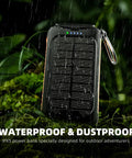 High Capacity Solar Phone Charger 49800mAh With Type-C And Dual USB Ports, Fast 15W Output, Waterproof Outdoor Power Bank