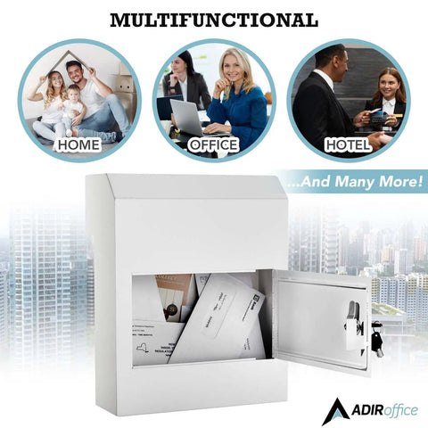 Door Drop Box With Secure Locking For After-Hours Drops Of Keys, Checks And Documents, Through The Door Mail Slot in use