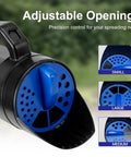 Handheld Spreader For Lawn Care 3 In 1 Seed Fertilizer Ice Melt With Adjustable Openings And 84 Oz Capacity close-up view