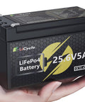 Go-To High Capacity LiFePO4 Battery 24 Or 25.6V 5Ah For UPS Solar Panels Boats RVs Kayak Fish Finder Scooter And More