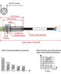 2mm Sensing M8 Inductive Proximity Sensor Switch PR08 2DN Cylindrical Detector DC 12 24V 3 Wire NPN Normally Open CE Ready for Plug and Play Heavy Duty Shop Floor Action with M8 x 1 thread, 150cm cable