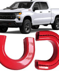 Red Front Tow Hook Covers For Silverado 1500 2007 To 2026 And GMC Sierra 1500 2007 To 2019 Front Hitch Cover Compatible