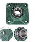 1 Inch Bore Flange Mounted Bearing Unit With 4 Bolt Base And Flanged Spherical Outer Race For Precise 1 Inch Shaft Fit, top view