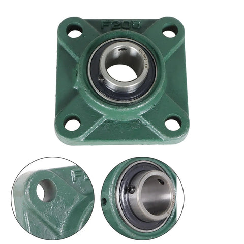 1 Inch Bore Flange Mounted Bearing Unit With 4 Bolt Base And Flanged Spherical Outer Race For Precise 1 Inch Shaft Fit, top view