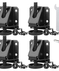 Eight Piece Cabinet Leg Levelers Heavy Duty Furniture Leveling Feet With Lock Nuts Sturdy Cold Rolled Steel For Cabinets Tables And Furniture Anti Slip Pad Height Adjustable Rotatable Thread Design Wide Bearing Base Prevents Slips And Scratches, 4-piece set with screws and wrench