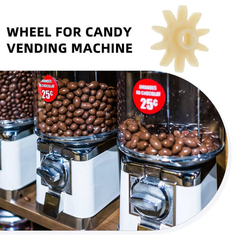 10 Pack Candy Machine Gear Wheels Replacement Parts For Bubble Dispensers And Gumball Capsule Machines High Precision Plastic Gears For Vending Mechanisms white gear wheel for candy vending machine