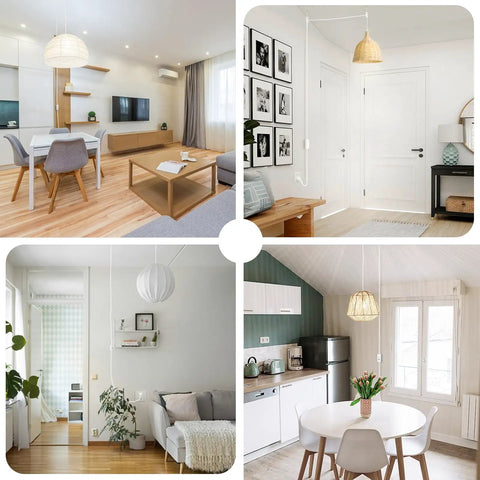 Trusted Plug And Play Pendant Cord For Hanging Paper Lanterns And Instant Room Glow Ups Featuring A Clean White Sleeve And Simple Toggle Switch in various stylish room settings.