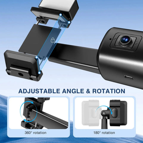 Face Tracking Tripod With 360 Degree Real Time Rotation For Smartphones No App Needed Remote Control And Gesture Sensing