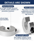 Four Pack SBR16 Linear Rail Stop Collars With 16mm Bore 35mm Outer Diameter 10mm Thick Aluminum Limit Rings M5 Screws For CNC Linear Shafts And Motion Guide Systems, silver clamp detail
