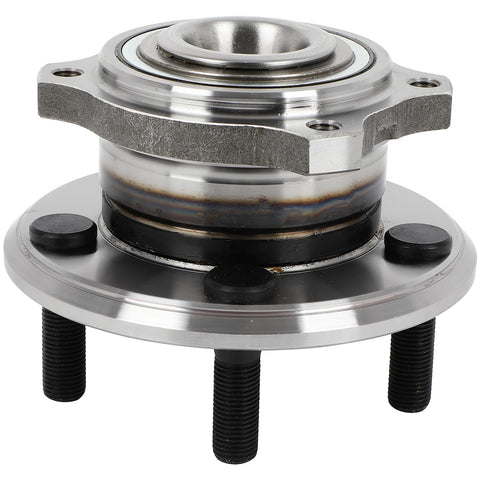 Close-up view of a single hub bearing from the 4 Piece Front And Rear Wheel Hub Bearing Set For 2012 To 2014 Chrysler 300 Dodge Challenger And Charger With 3.6L And 5.7L Engines Left And Right Side Fits Front And Rear Bolt On Ready