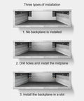 Three installation types for Beefy L Shaped Wall Mounted Shelf Brackets Thickened Invisible Design Sturdy Heavy Shelving Supports