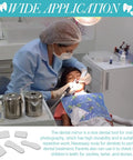 Five Piece Pro Grade Dental Mirror Kit With Five Unique Shapes For Intraoral Photography And Oral Inspection And Health Checks Double Sided Plated Glass Mirrors Includes Black Drawstring Bags Ideal For Clinic Dentist Office Or Home Use, dentist using mirror