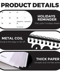 Product details of Coil Bound Small Desk Calendar 2026 2028 Black 24 Months July 2026 to June 2028 Inspirational Quotes Monthly Planner