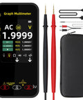 Pro Grade 20000 Counts Digital Multimeter With Data Recorder And Smart Mode, multimeter with leads, accessories, and case
