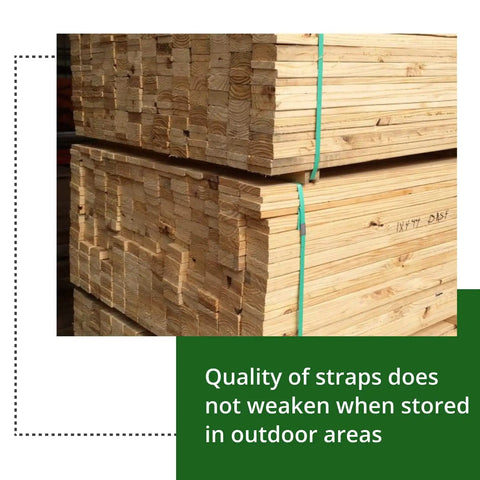 3/4 Inch X 2400 Ft Polyester PET Strapping Kit With 2500 Lb Break Strength securing lumber stacks