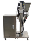 No Sweat Plug And Play Semi Automatic 10 To 200 Gram Powder Filler Machine with stainless steel build and control panel.