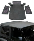 Replacement Soft Top Kit For 2010 2017 Jeep Wrangler 2 Door With Tinted Rear Windows Black Diamond Fabric Includes All Three Windows Side And Rear Window Zip Closure EZ Install For JK Wranglers