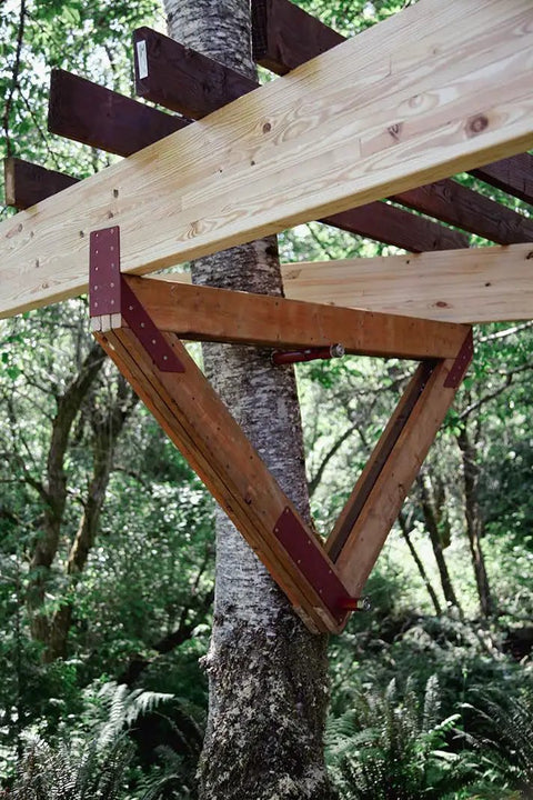 Tree Fort Hardware Kit With Static Yoke And Two Tabs To Expand Your Treehouse Footprint And Improve Platform Stability And Level Up DIY Adventures For Outdoor Builds And Family Fun