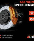 Front Abs Wheel Speed Sensor Compatible With Tesla Model X 2016 To 2020 EV showcasing brake components and installation.