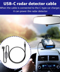 USB C To RJ11 Power Cord For Radar Detectors And Car Chargers 3.3 Foot Cable With PD 3.0 And 2.0 Support in car setup