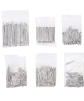 Heavy Duty Straight Shape Cotter Pins Kit 410 Pieces Galvanized Steel Assortment For Trucks Tractors Trailers And More Replacement And Maintenance Hardware Pins For Construction Automotive And Machinery.