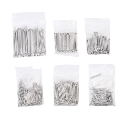 410 Piece Cotter Pins Set With 6 Sizes Must Have Heavy Duty Hardware Kit for Trucks and Machinery in ziplock bags