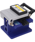 Cocoarm FC 6S Fiber Optic Splitter With Tungsten Steel Cutter showing precision cutting angle and auto reset feature.
