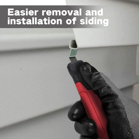 Vinyl Siding Removal Tool With Extra Long Handle And Curved Tip Non Slip Grip used on vinyl siding for repair