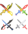 Foam Sword And Shield Set For Kids 12 Piece Ninja Warrior Viking Role Play Gear with distinct foam swords in vibrant colors