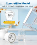 Replacement Water Pitcher Filter Compatible With No 1 Filtered Pitcher shown with filter components and pouring water