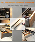 Top Shelf Soft Close Undermount Drawer Slides With Full Extension Runners For Kitchen Cabinets Smooth As Butter Glide kit components and installed drawers