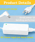 24V Power Cord For Cricut Explore 3 And 4 Replacement Power Supply Adapter Cable Charger with robust IEC Power Input