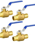 4 Pack 1 Inch PEX Brass Full Port Ball Valves For Water And Heating Circulation No Lead Certified Brass Shut Off Valves Easy Install