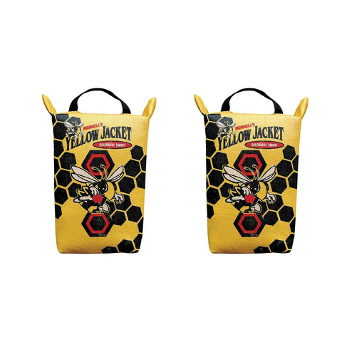 Yellow Jacket Rugged Weather Resistant Archery Discharge Target Bag Two Pack for crossbow and compound bow with carry handle.