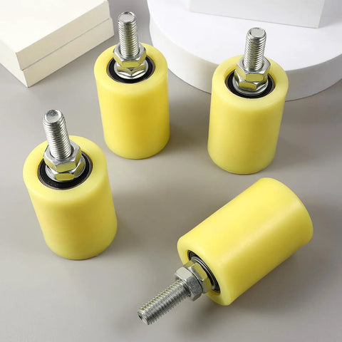 Heavy Duty Nylon Sliding Gate Rollers 4 Pack For Smooth Quiet Gate Motion On Rails Fits Sliding Gates Iron And Electric Gates Easy Install 2 Inch Gate Wheels Light Yellow