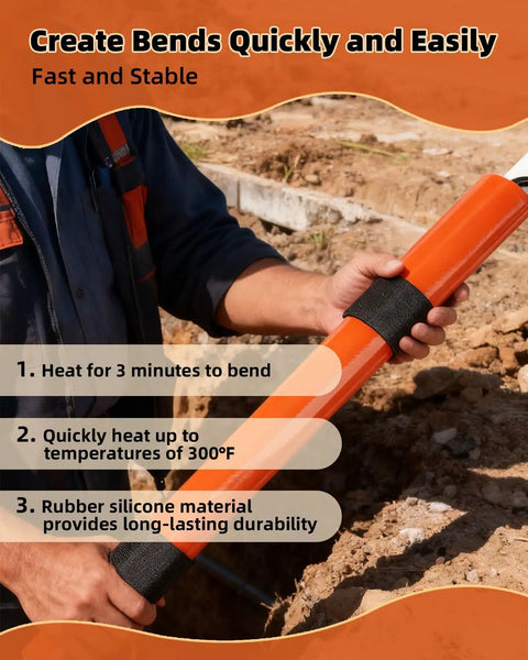 Heavy Duty PVC Heat Blanket For Conduit Bending Up To 1-1/2 Inch, rubber silicone material, heating pipe for easy bends.