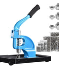 All-in-One Grommet Tool Kit With Three Dies For One Quarter Inch, Three Eighths Inch, And One Half Inch, Grommet Press Machine On Rolling Base