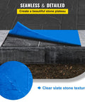 Concrete Texture Skin Mats Set 24x24 Inch Polyurethane Stamping Mats Slate Texture For Walls And Floors close-up view