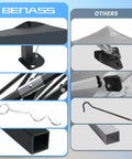 Comparison of 10x10 Pop Up Canopy With Sidewalls For Parties And Events, Easy Up Instant Setup, Heavy Duty Outdoor Tent, Sturdy Frame, Grey